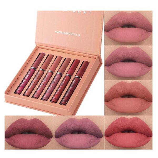Liquid Lipstick Makeup Set, Matte liquid Long-Lasting Wear Non-Stick Cup