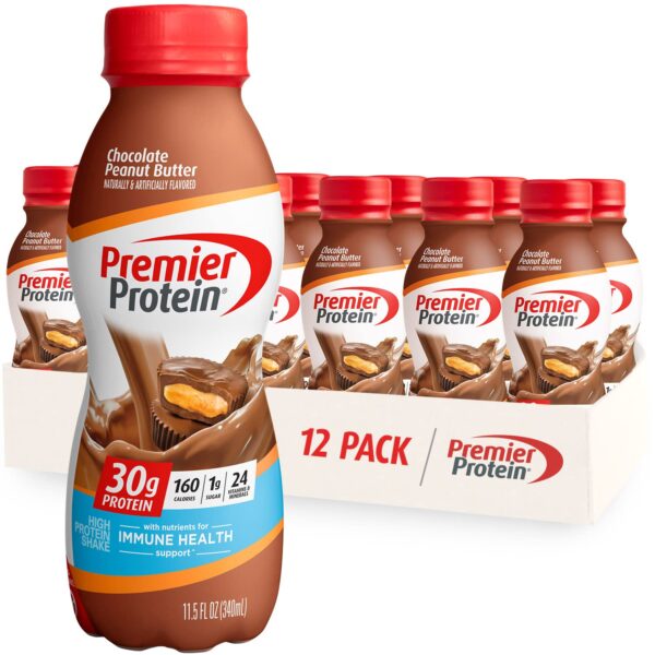 Premier Protein Shake, Chocolate Peanut Butter, 30g Protein, 1g Sugar, 24 Vitamins & Minerals
