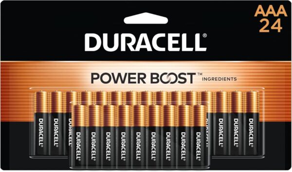 Duracell Coppertop AAA Batteries with Power Boost Ingredients, 24 Count Pack Triple A Battery with Long-Lasting Power