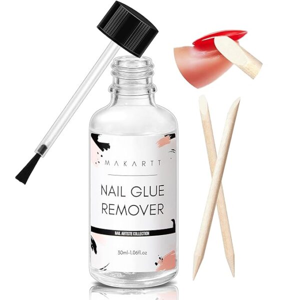 Makartt Nail Glue Remover for Press on Nails - 30ML Press On Nail Remover Easy Removal