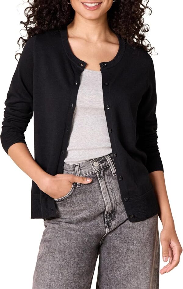 Women's Lightweight Crewneck Cardigan Sweater