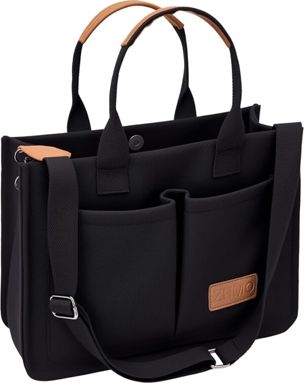 Tote Bag for Women With Compartments,Large Canvas Tote Women's Purse